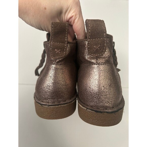 Bobs from Skechers Women Ankle Boots Memory Foam Booties side zip W7 Brown - Picture 4 of 7